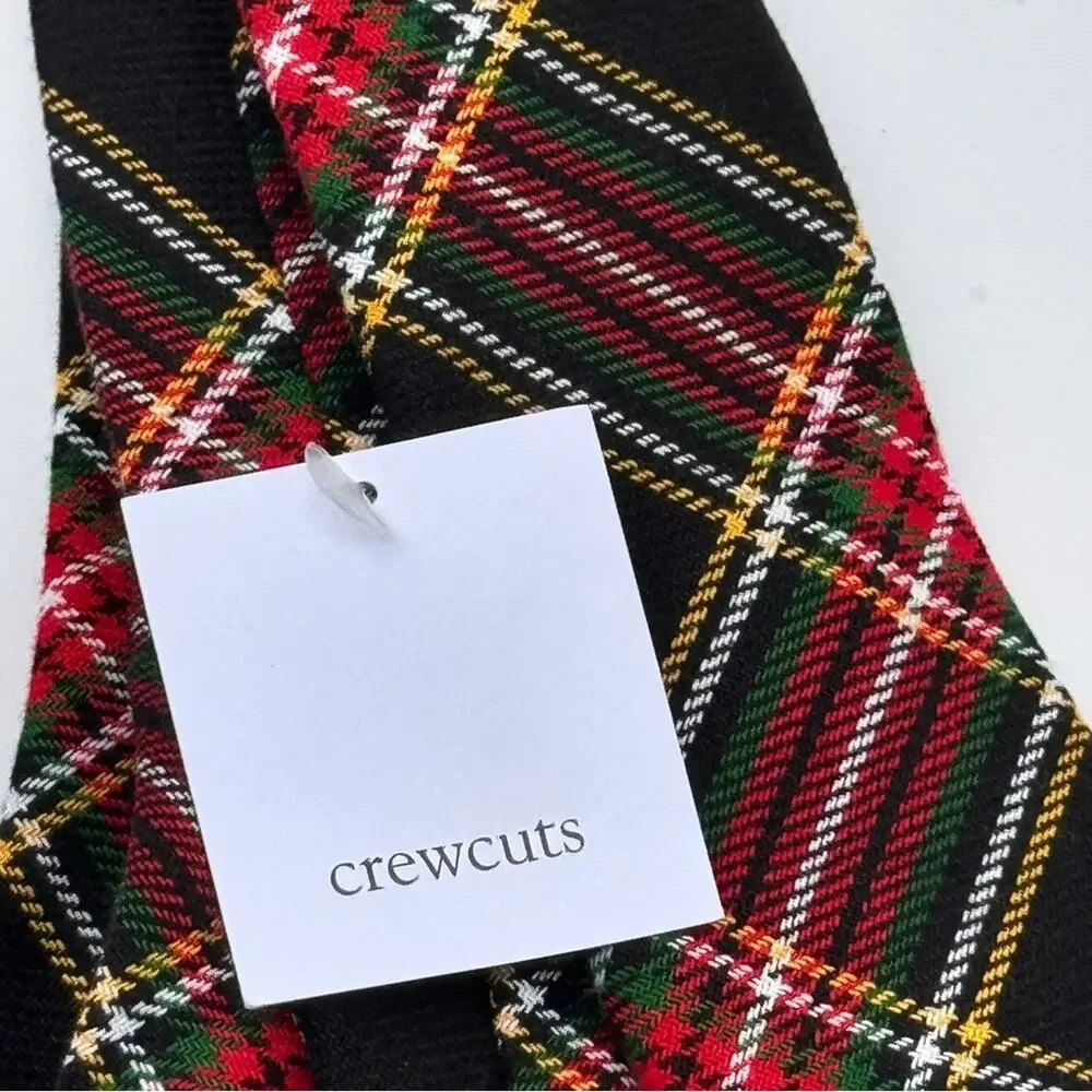 Crewcuts Boys Seasonal Holiday Plaid Print Dressy Preppy Tie Sz 42 inches